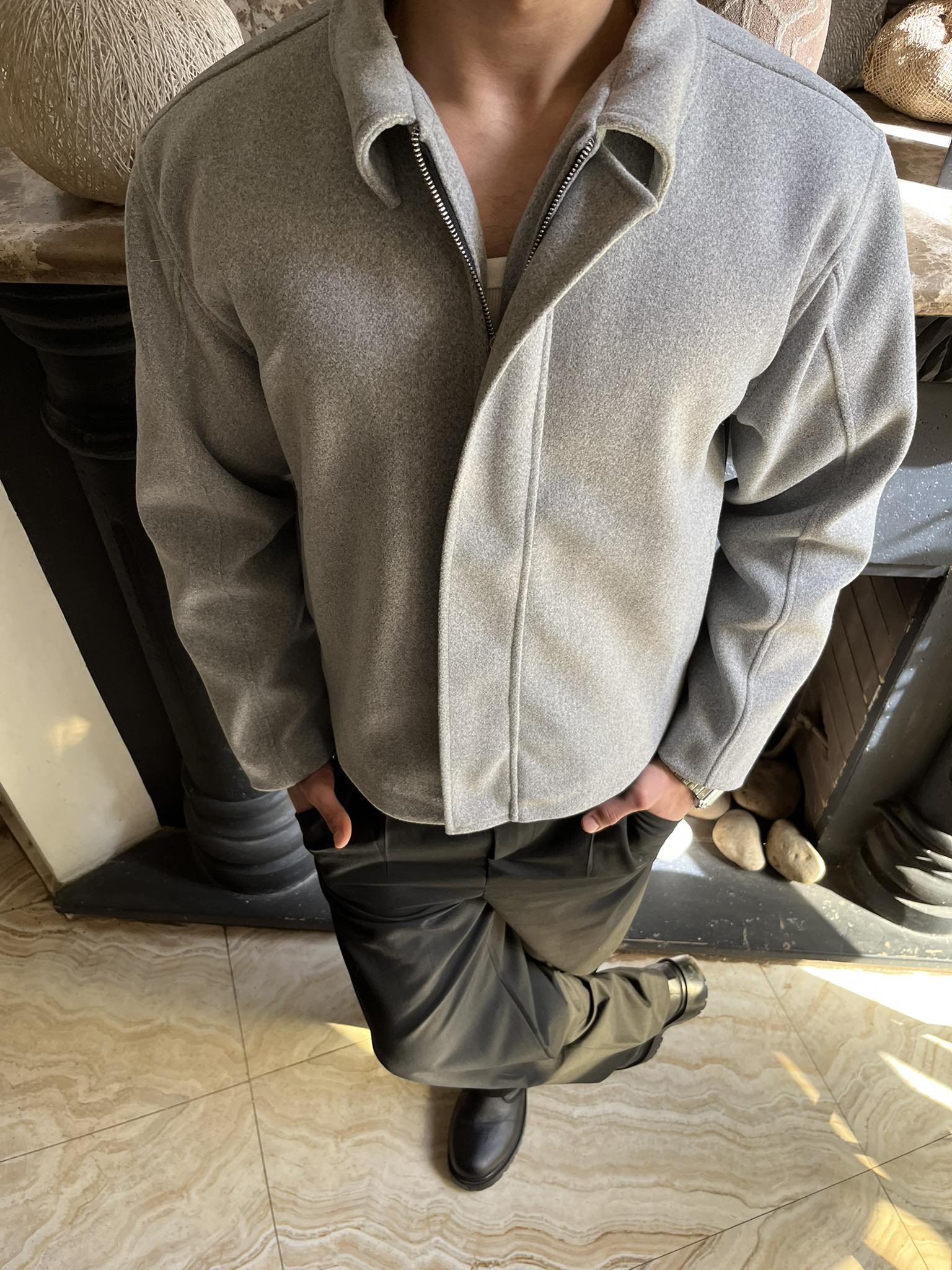 WOOL JACKET - GREY