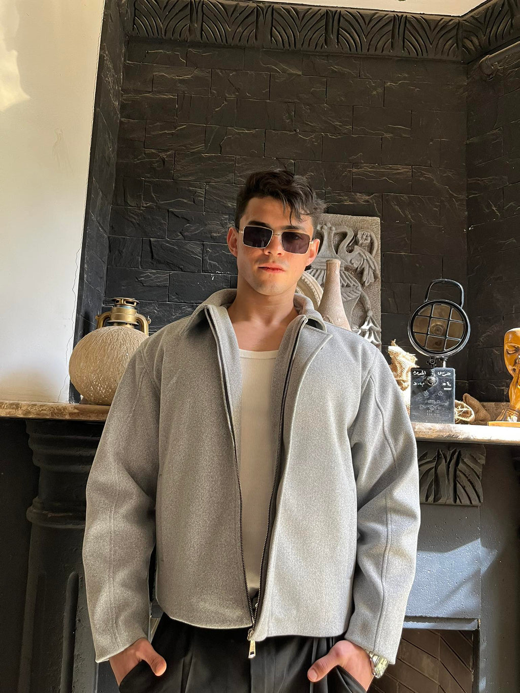 WOOL JACKET - GREY