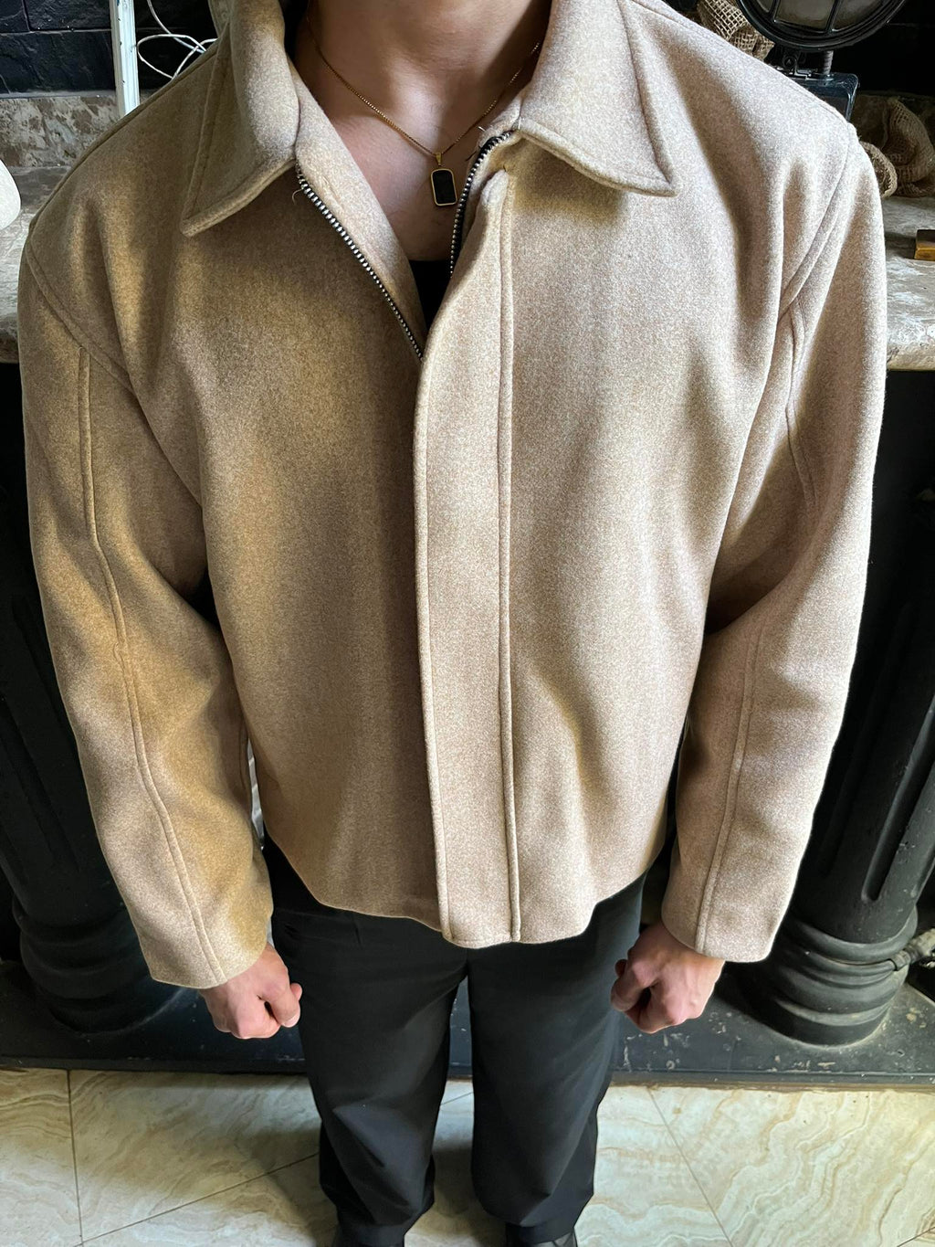 WOOL JACKET - BEIGE