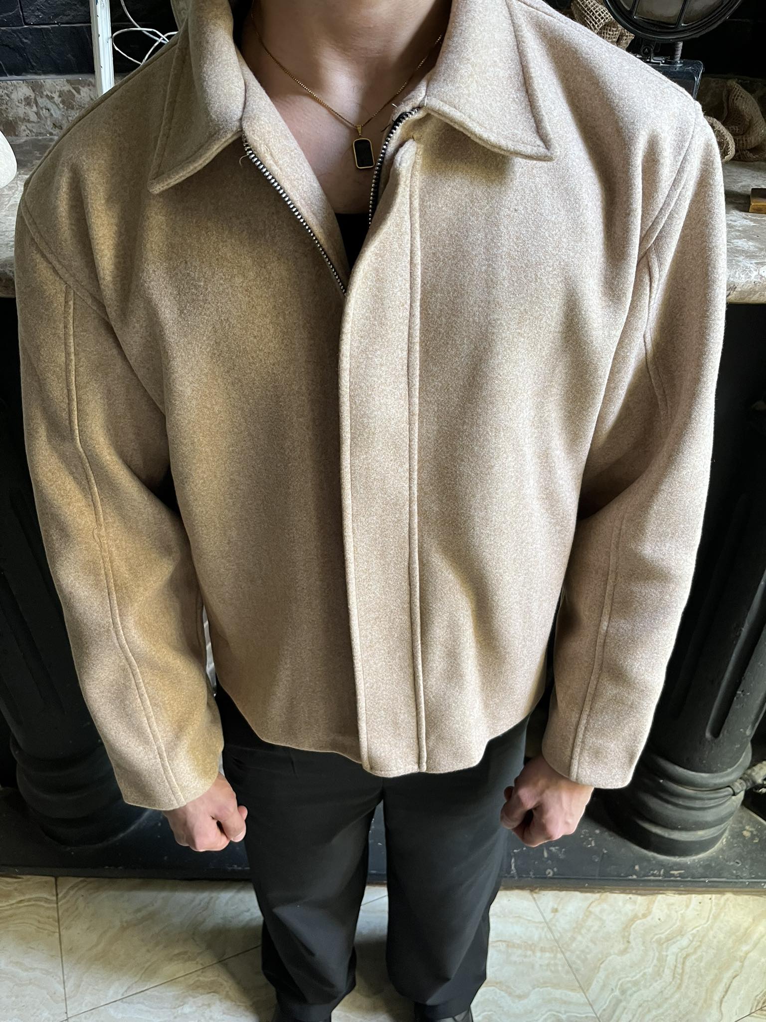 WOOL JACKET - BEIGE