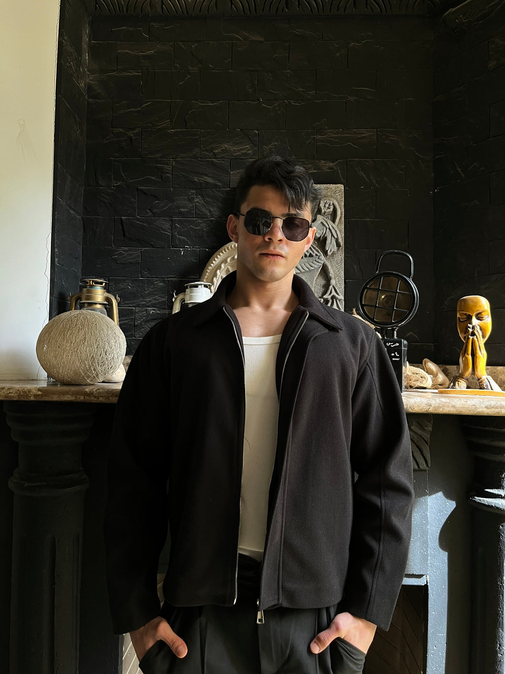 WOOL JACKET - BLACK