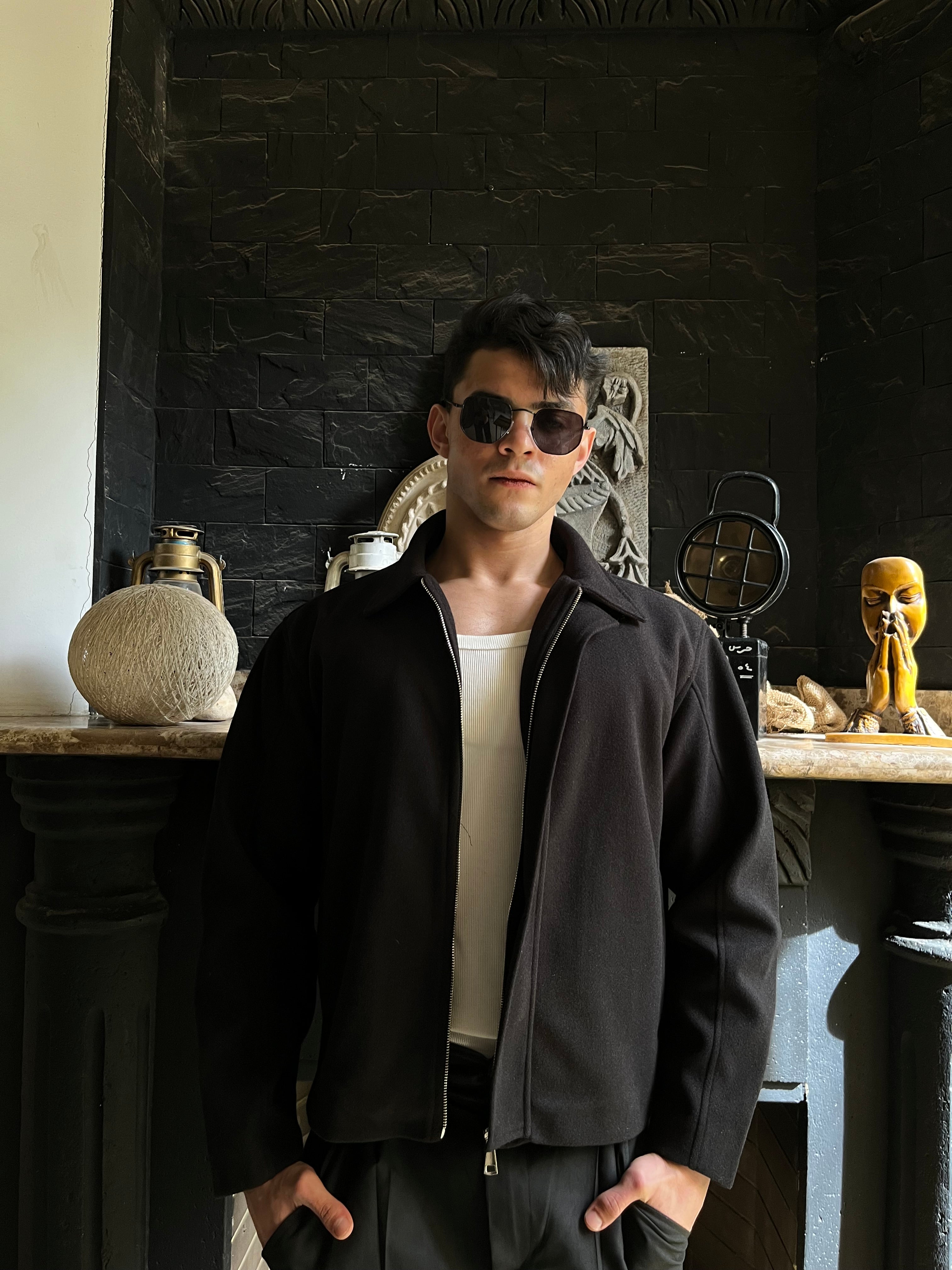 WOOL JACKET - BLACK