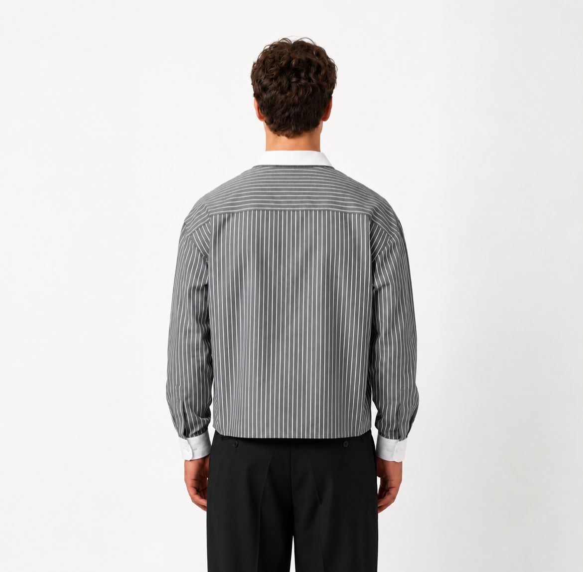 ARVN SRTIPPED SHIRT - GRAY